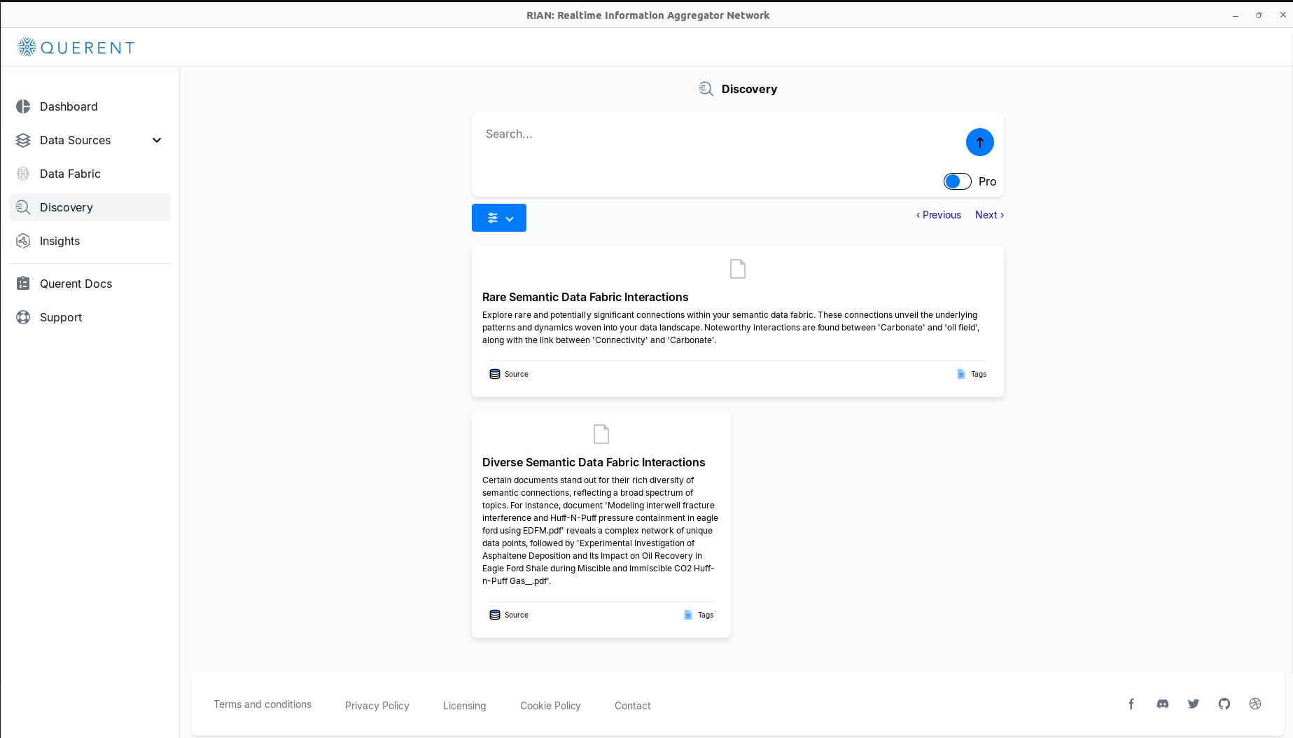 R!AN Dashboard - Pipeline Status