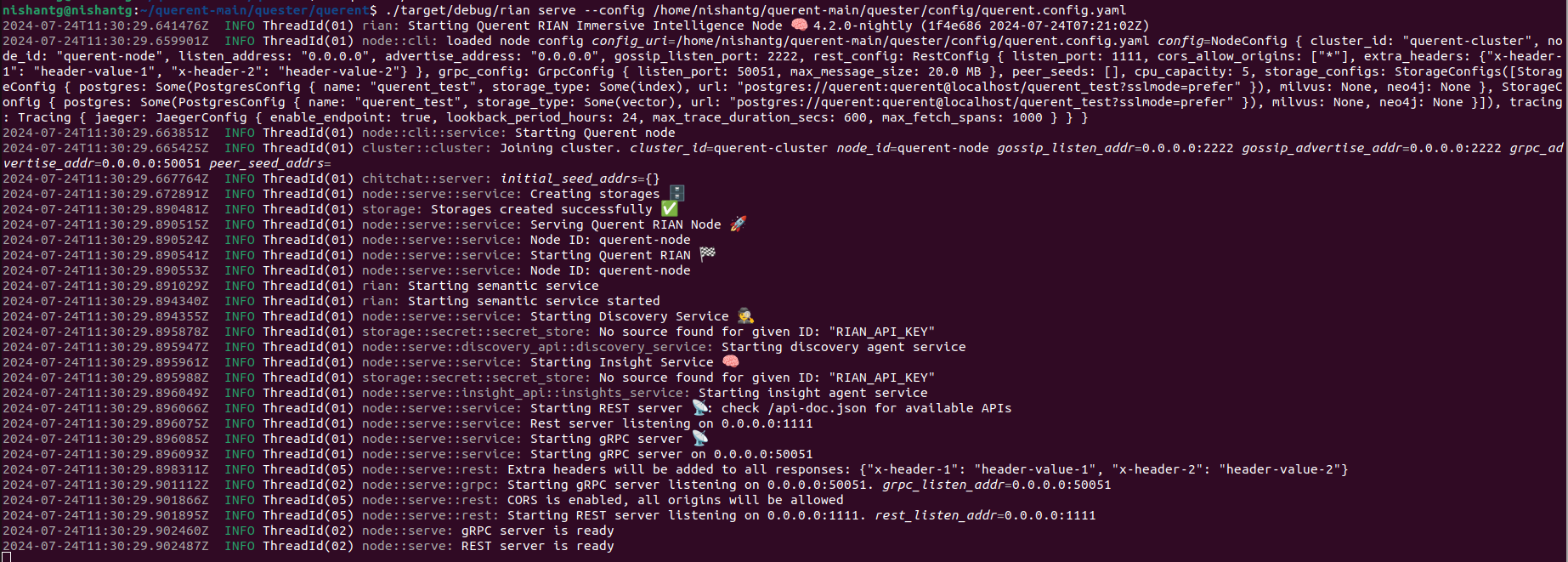 R!AN running with PostgreSQL